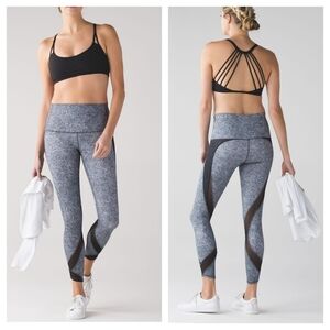 Lululemon Tranquil Tight Rio Mist White Black / Black Size 8